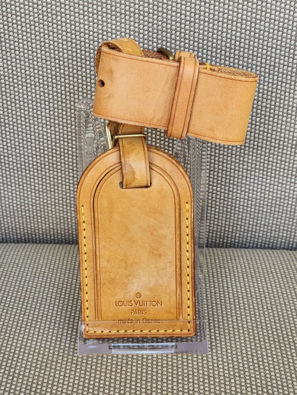 Louis Vuitton Tan Vachetta Leather Luggage Tag & Poignet Set - Picture 1 of 6